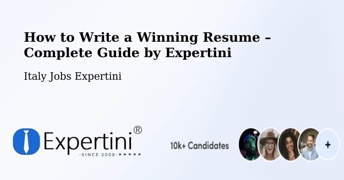 Resume Writing Guide for Job Seekers – Benevento - Benevento, Italy Jobs Expertini